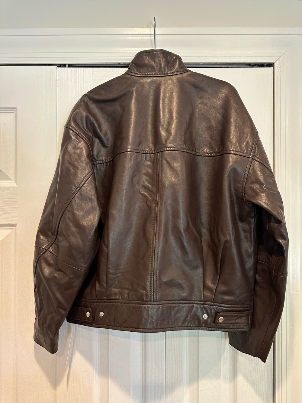 Reformation Harrison Leather Oversized Bomber - Picture 5 of 6